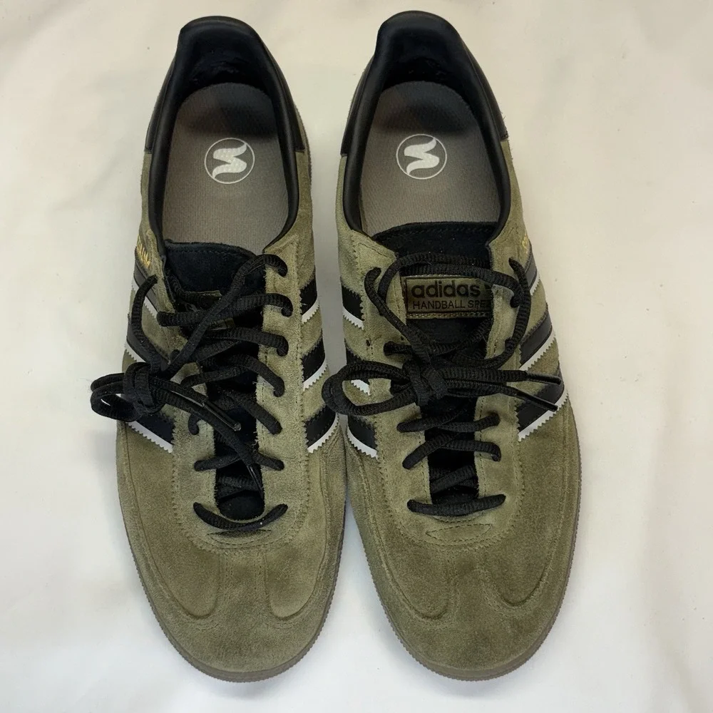 Adidas Handball Spezial Green Black Trainers Size UK 9.5 IG6183 Mens Focus Olive